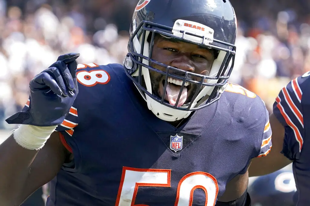 Bears' Roquan Smith ranked as eighth best inside linebacker