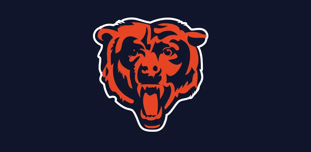 Chicago Bears Primary Dark Logo (1974-Pres) - An orange wishbone C